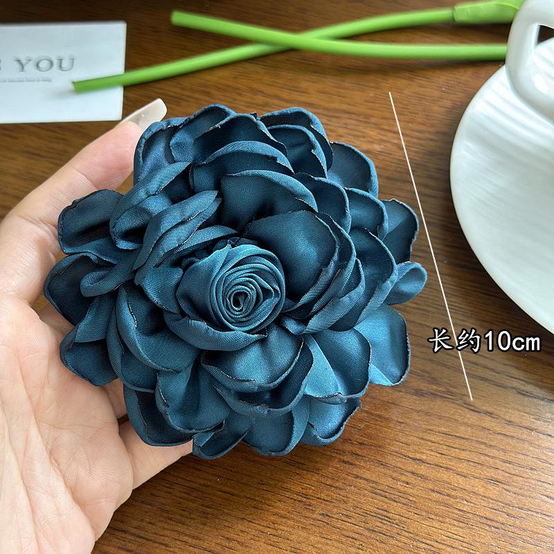 

Элегантная брошь-камелия из ткани большого размера в корейском стиле для женщин и девушек, модная, классическая, для вечеринки, свадьбы, корсаж, булавка, подарок