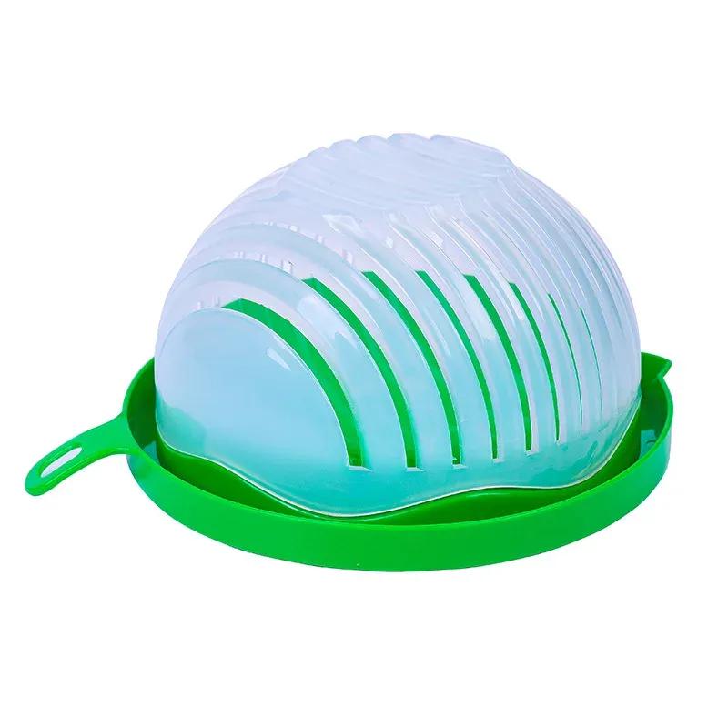 Creative Salad Cutter Bowl Fruit Chopper Slicers Multifunction Salad Maker Fruit Vegetable Cutting Kitchen Gadget Cutter