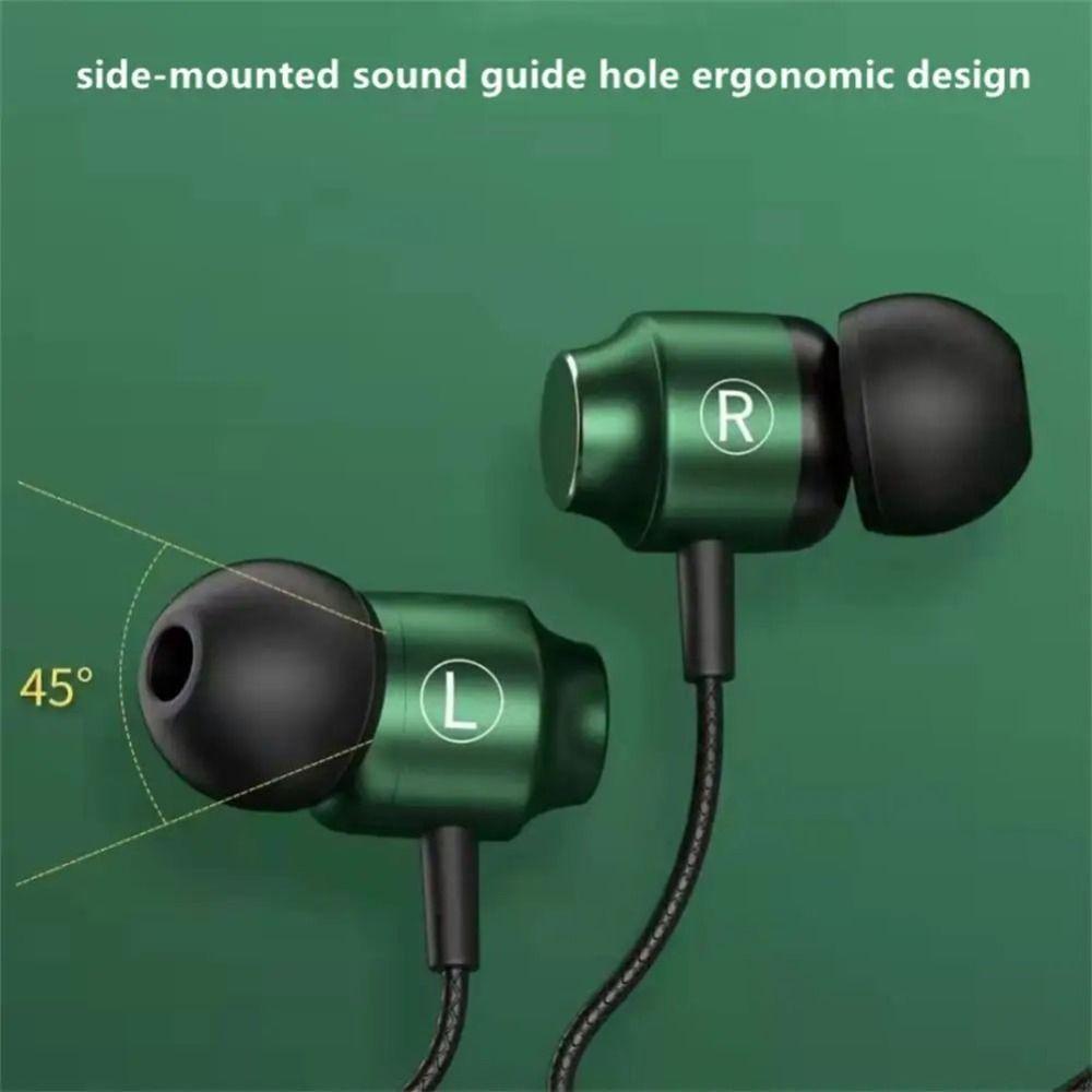 3.5mm Earphone In Ear Wired Headset Portable InEar Microphone