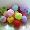 Round Hollow Out Paper Lantern 12inch Multicolor Chinese Lantern Paper Balls Decor Wedding Birthday Party Hanging Decoration 1PC