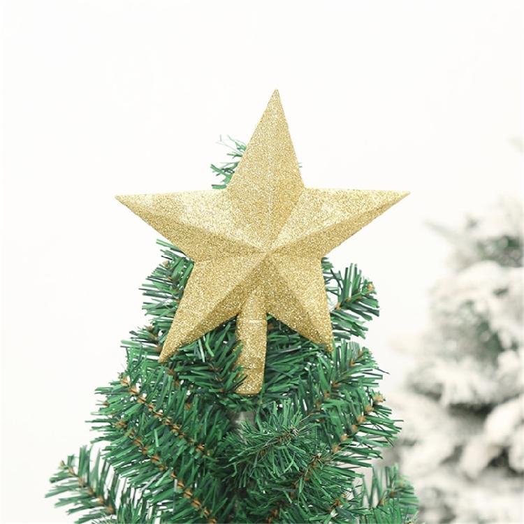 2Pcs Shimmering Star Tree top Ornament Glittering Star Tree top Accent For Small Christmas Tree Embellishment
