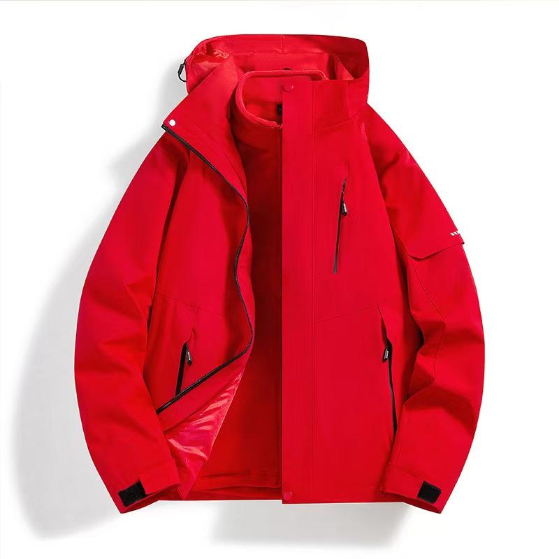 Unisex 3-in-1 Detachable Waterproof Fleece Mountain Jacket
