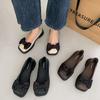 Small leather shoes women's British style platform bow light mouth retro student single shoes square head Japanese with skirt loafers