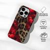 Europe and the United States hot-selling wild wind leopard print Fuso flower mobile phone case Apple 16promax smooth surface magnetic film shell iP17