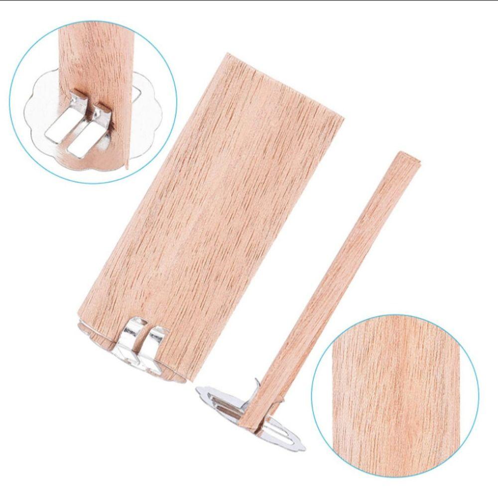 Candle Making With Base Handmade Large Flame Candle Cores Candle Accessory Candle Wicks Wood Chip