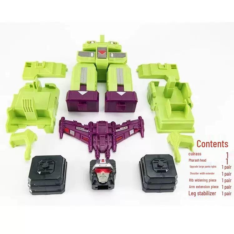 Jinbao Transformable GT Devastator 2.0: Green Engineering Vehicle & Reinforced Accessory Pack