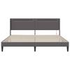 Bed Frame with LED Light Strips Gray 180 X 200 Cm Faux Leather