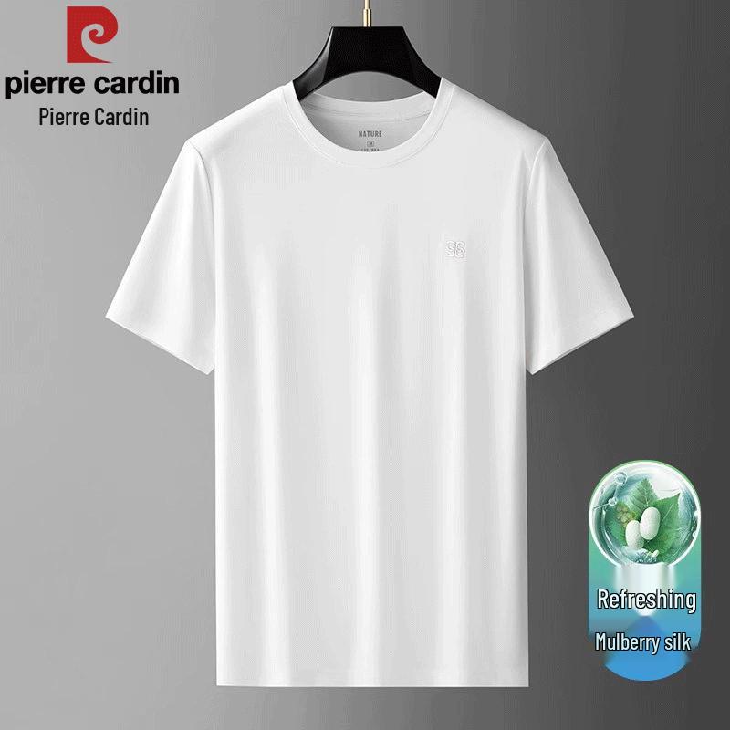 Pierre Cardin Men s Premium Ice Silk Blend Round Neck T-Shirt L