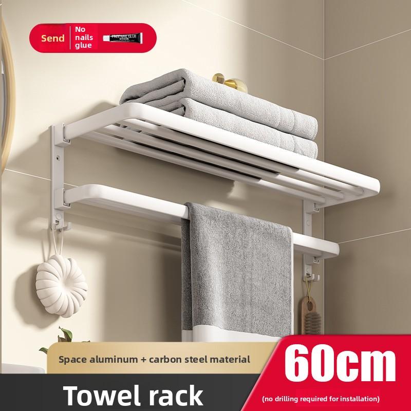 

Білий тримач для рушників, Туалет без свердління, Полиця для ванної кімнати, Настінний туалет, Тримач для рушників, Набір підвісок для ванної кімнати. type 3