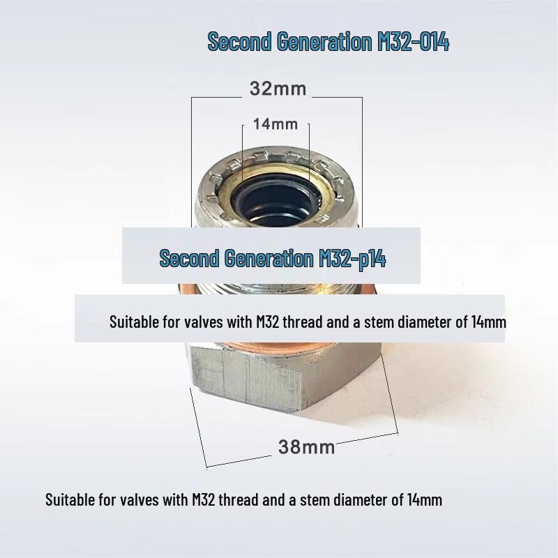 M32 14mm Regulating Valve Stem Seal Component Kit