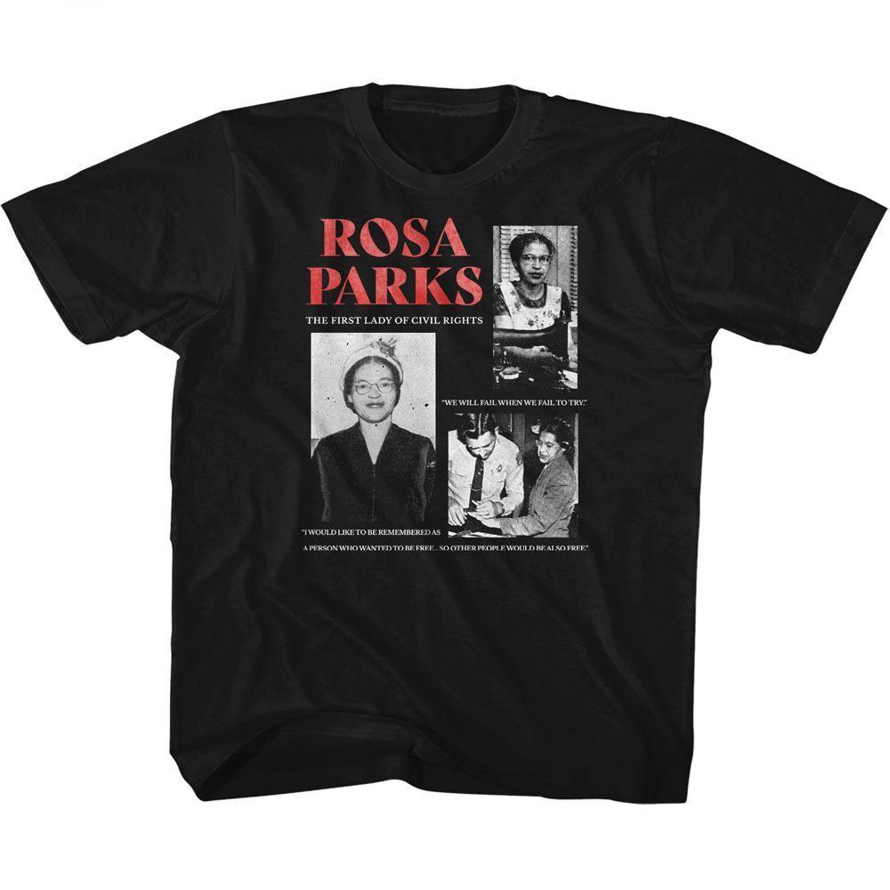 Kids Rosa Parks Multi Pic Black Icon Shirt S