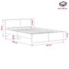 Bed Frame with Headboard Artisan Oak 140 x 190 cm