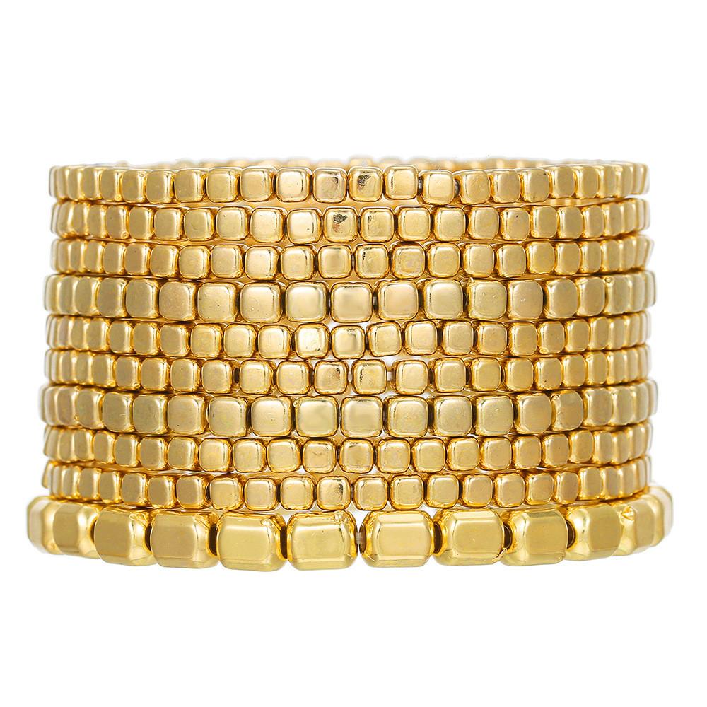 Bracelet Charme Bohème Multicouche avec Cordon Élastique pour Femmes Cadeau de Voyage