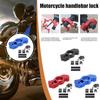 Motorcycle Handlebar Lock Handlebar Brake Handle Solid Lock Imitating Steal Lock Pull Rod ATV Dirt Street Bikes Anti Theft