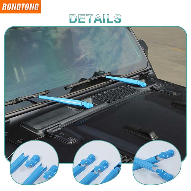 Vente Chaude Décoration Essuie-Glace Avant et Arrière Cache Lame d'Essuie-Glace Bouclier de Fenêtre Garniture pour Jeep Wrangler JL 2018+