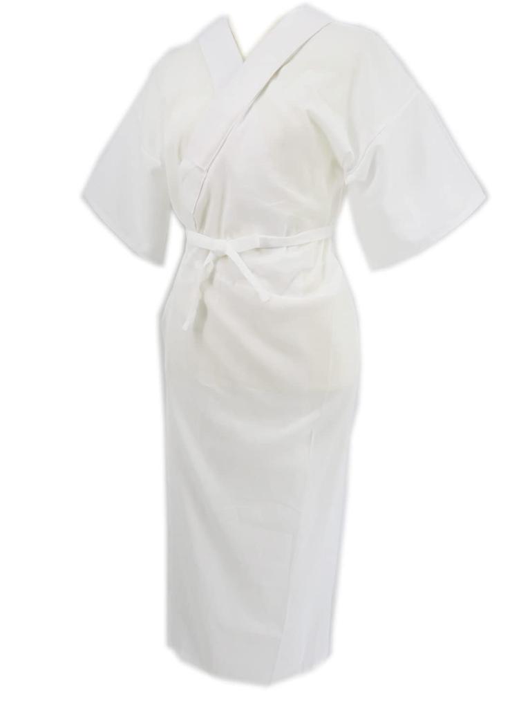 Takashima Chijimi Nagajuban Slip with Long Made In Japan with Takashima Crepe Fabric and Features a Collar and a Natural Lake Kimono and Kimono Slip