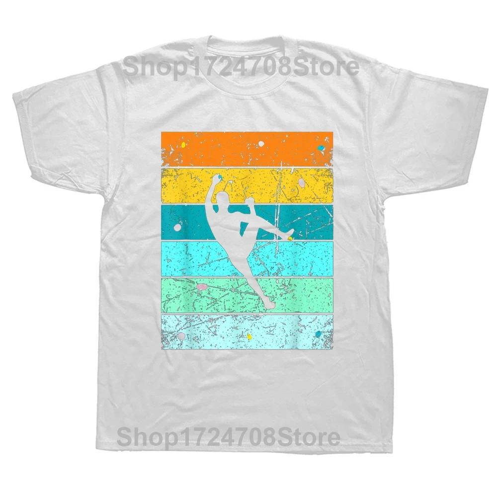 Lustiges Indoor-Wandkletterer-T-Shirt Grafik Baumwolle Streetwear Kurzarm Geburtstagsgeschenke Sommer-T-Shirt