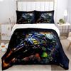 Motorcycle Fleet VR-46 Pattern Quilt Cover With Pillowcases Microfiber 3D Digital Printed Bedding Set Twin Full Queen King