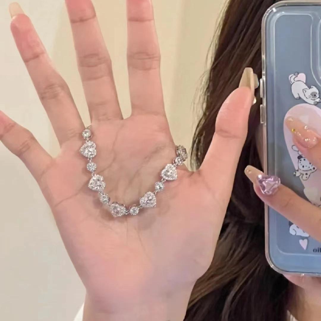 Серия Heartbeat Love Language Серебряный браслет Женская мода Ниша Love Design Источник Girl s Heart