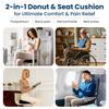 Everlasting Comfort Round Seat Cushion Ergonomic Donut Cushion 2 In 1 Round Seat Cushion with Memory Foam for Comfortable Sitting -