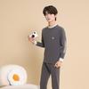 2025 Kids' Warm Double-Sided Brushed Autumn/Winter Pajama Set for Boys & Girls