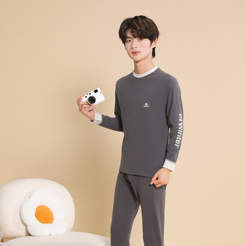 2025 Kids' Warm Double-Sided Brushed Autumn/Winter Pajama Set for Boys & Girls