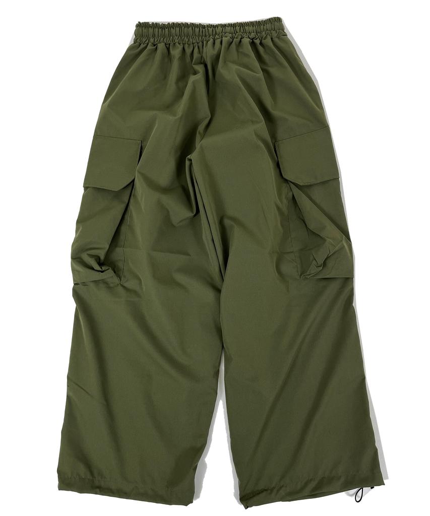 SK8ER ROCK Moreover Cargo Nylon Wide Pants Khaki