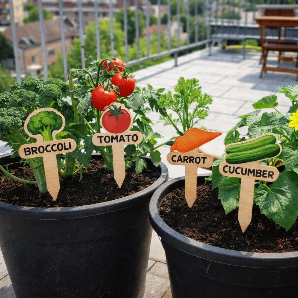 15PCS Wooden Garden Flower Labels Reusable Vegetable Name Tag Plant Markers  Indoor Plants
