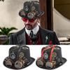 Cappelli Steampunk con Occhiali Copricapo per Costume Cappello di Halloween con Occhiali Rimovibili Accessori per Travestimento Costume da Viaggiatore nel Tempo Uomo