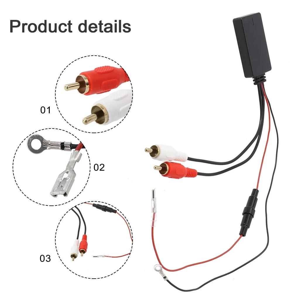 Car Wireless Bluetooth-Receiver Modules Bluetooth- 5.0 Music Radio Stereo Audio Cable Adapters 2RCA Connectors Music AUX Adapter