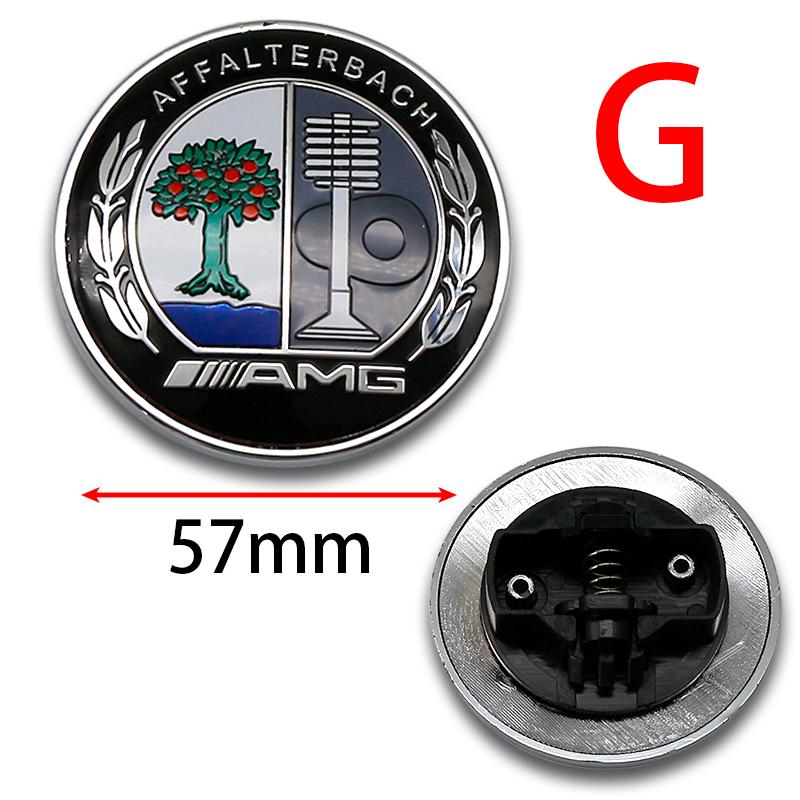 AAVX1 1pc 57mm ABS Car Front Hood Logo Emblem for Mercedes Benz AMG W204 W205 W212 W213 W177 W246 GLA GLC CLA Bonnet Badge Accessory