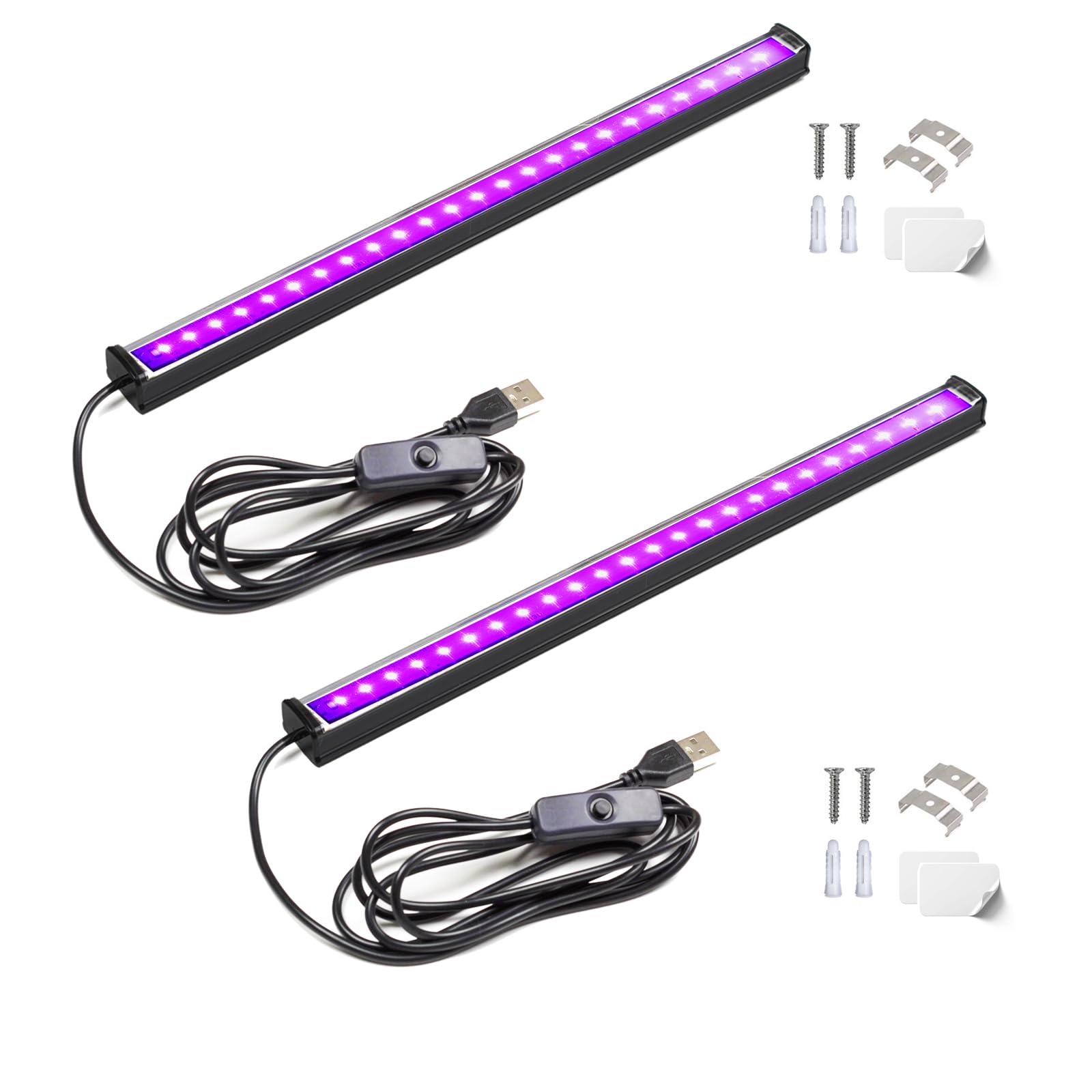 

10W USB-Powered Ultra-Thin 385nm LED Black Light, UV Bar Light, Resin Curing Light, for Cabinets, Weddings, Parties, Stage Lighting, Fluorescent