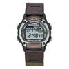 Standard Digital Leather And Cloth Strap Quartz W-220HF-3AV Unisex Watch