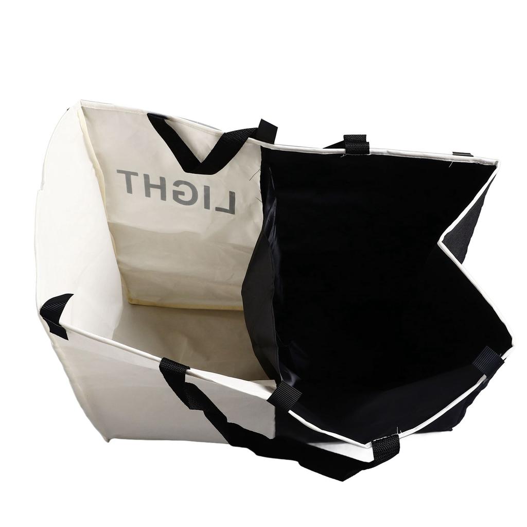 Double Laundry Hamper 2 Section Large Capacity Foldable Laundry Hamper Cloth Basket with Aluminum