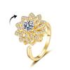 Daisy Spinner Ring Modern Minimalist Zircon Adjustable Rings Floral Fidget Jewelry For Women Stackable Everyday