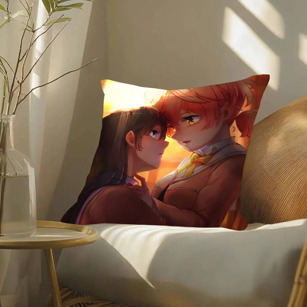 Bloom Into You Bilibili Animation Pillow Case Fashion Square Pillowcase Bedroom Sofa Room Ins Decoration Leisure