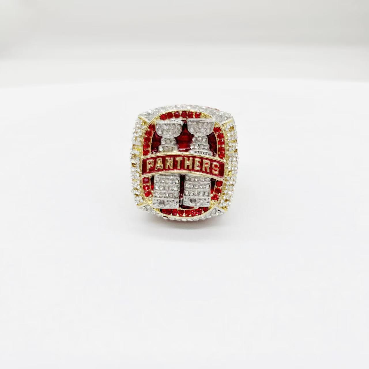 Чемпионское кольцо НХЛ Florida Panthers 2025 года - Двухцветное покрытие Size 9