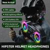 Y13 Motorcycle Helmet Headset Bluetooth 6.0 1000mAH Battery Life with FM Radio Waterproof Noise Reduction Rgb Light Earphone