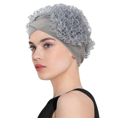 Big Flower Muslim Hijabs for Women Turban Hat Islamic Underscarf Ladies Headscarf India Hat Turbans Head For Woman Hijabs Caps