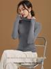 Women's High-Neck Slim-Fit Long-Sleeved Top: Stylish & Comfortable for Spring/Autumn.