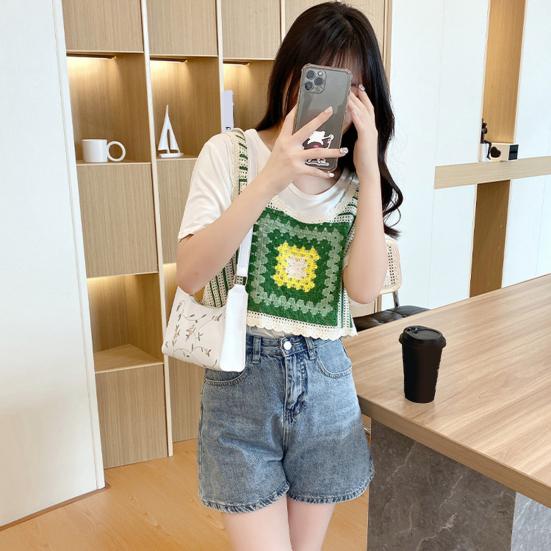 Floral Embroidered Underarm Bag Faux Leather Shoulder Bag Ladies Handbag Shoulder Purse for Party Street Work