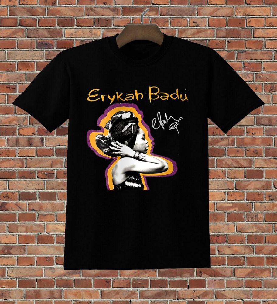 

Erykah Badu Signature Short Sleeve Gift T- Shirt Men All Size S to 5XL Unisex T-Shirt S