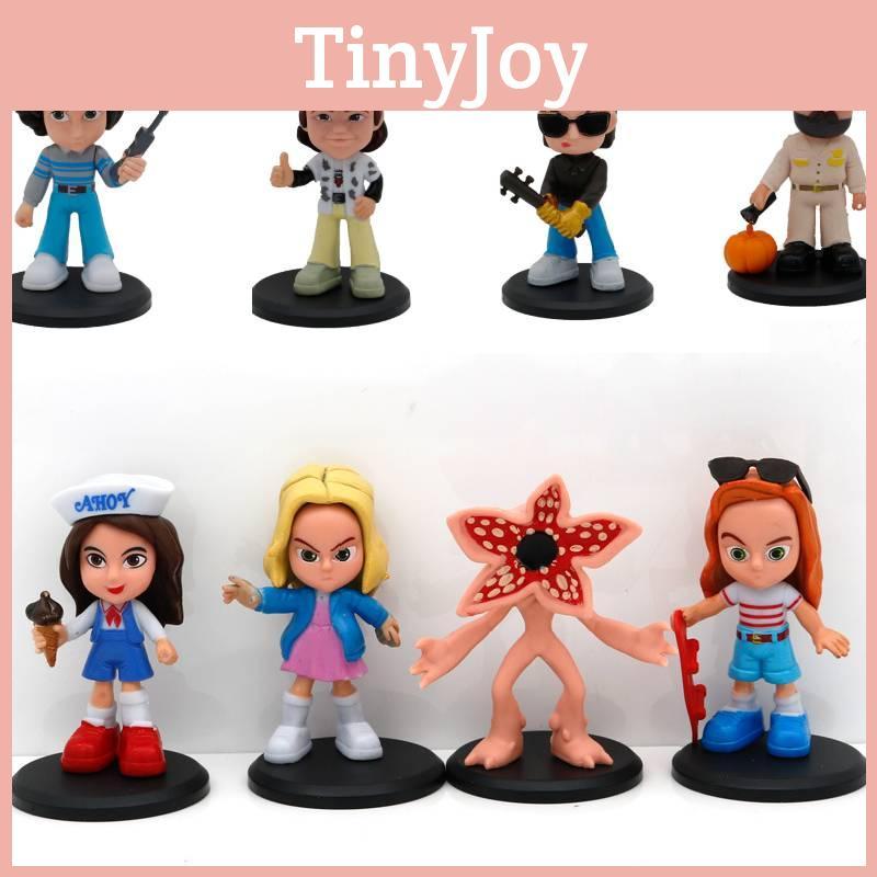 Gorgeous 8pcs Stranger Things Figures Set Steve Cannibal Flower Xmas Model Gift