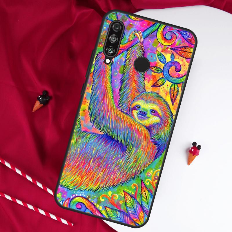 Sloth For Huawei Nova 12i 11i 8i 12s 9 10 SE Y90 Y60 Y70 Y72 Y61 Y91 P20 P30 P40 Lite P60 Pro Case