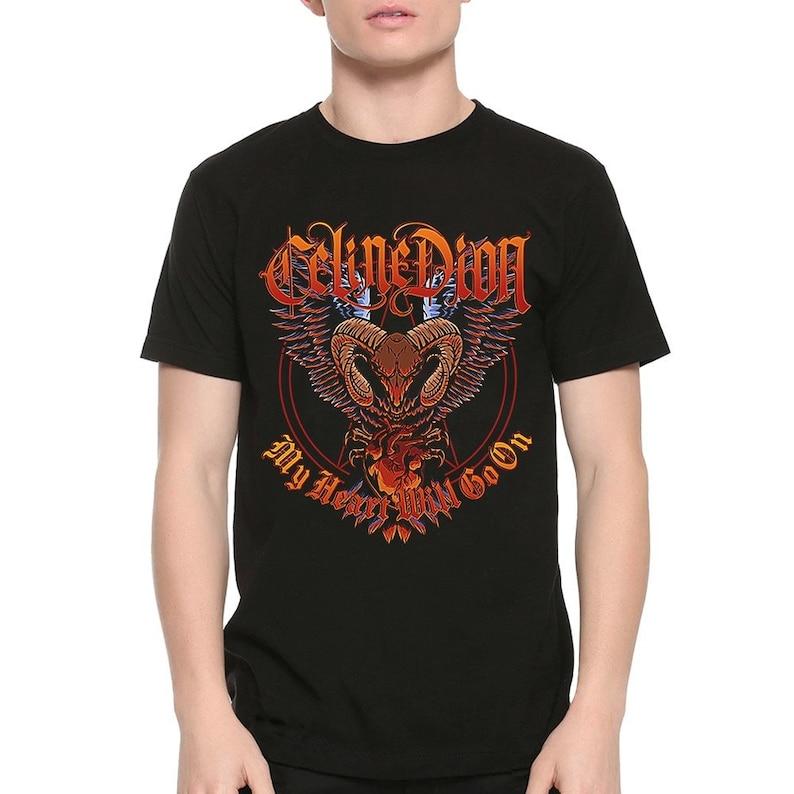

C-Celine Dion My Heart Will Go on Funny T-Shirt Men Women Cotton Streetwear Popular Shirts Goth Cool Stay Weird Tee S разноцветный