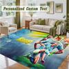 Crystal Velvet Square Rug Custom NameErling Haaland Pattern Non Slip Home Floor Decor Rug