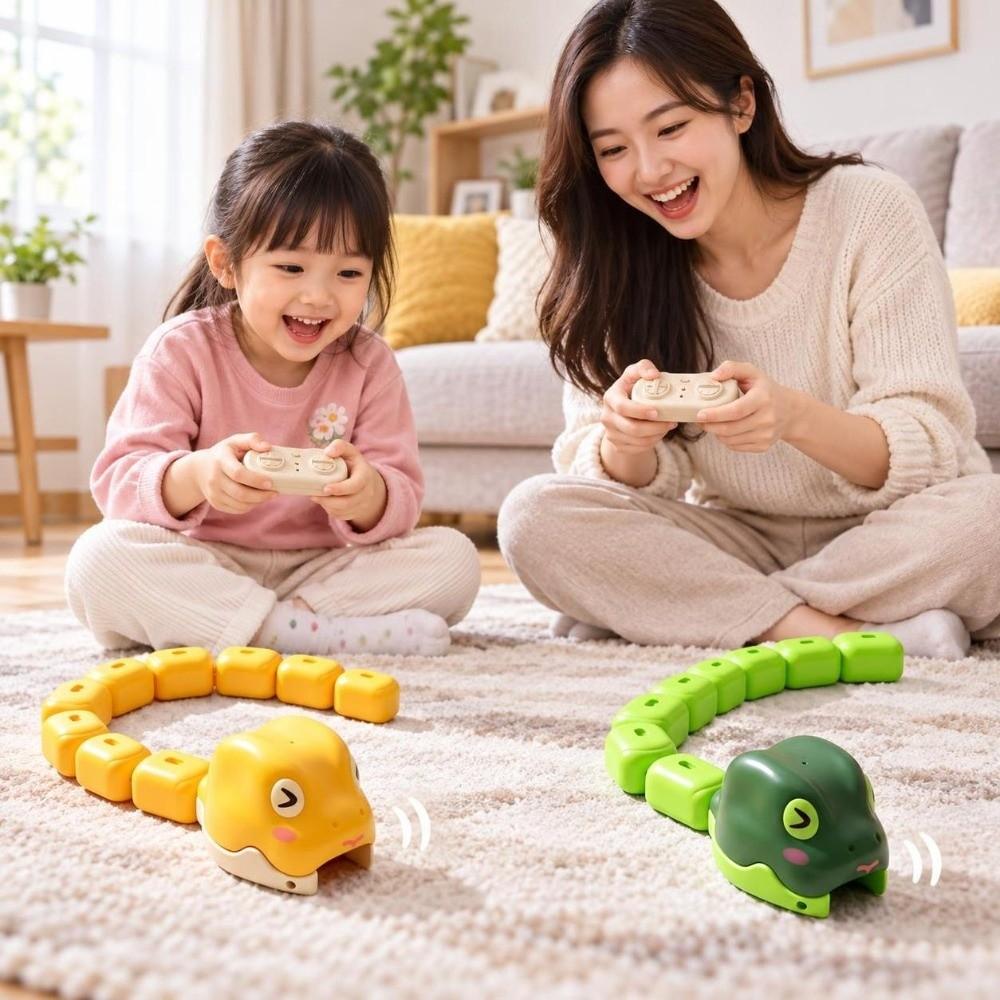 Interactive RC Snake Car Toy Magnetic Greedy Snake Car Remote Control Car Tabletop Game