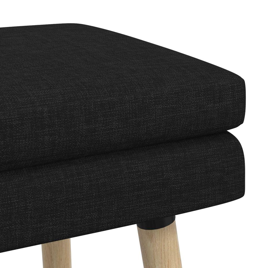 Double Layer Bench Black 60 X 40 X 46 Cm Fabric