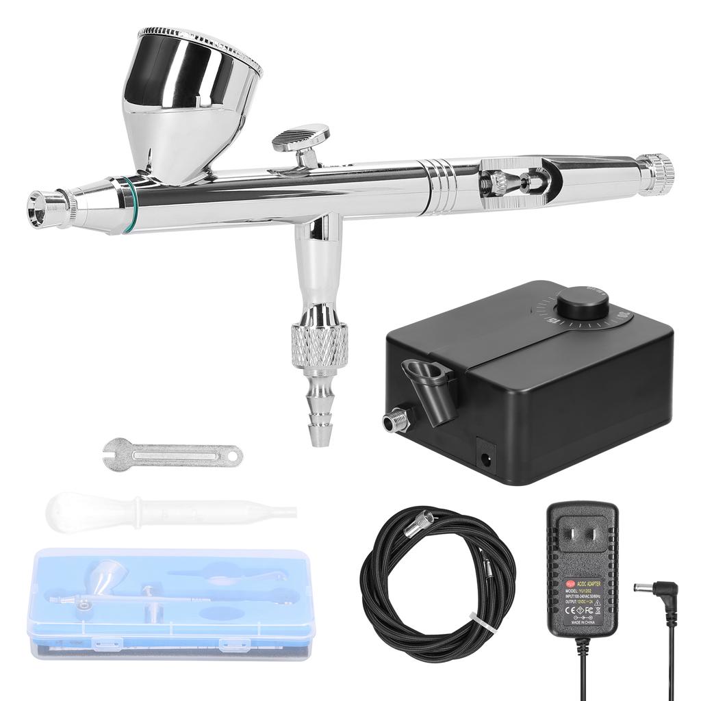 Multi-purpose Professional T182C 0.3mm Airbrush Max 30PSI Air Pump Set for Model Making DIY Art