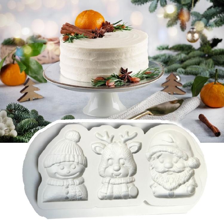 Reindeer Snowflake Silicone Cake Decorators Tool Holiday Theme Baking Equipment Dishwasher Safe Design